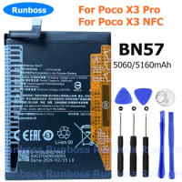 New High Quality BN57 Battery For Xiaomi Pocophone Poco X3 Pro X3Pro / X3 NFC X3NFC Phone Batteries Bateria