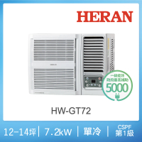 【HERAN 禾聯】12-14坪 R32 一級變頻冷專窗型空調(HW-GT72)