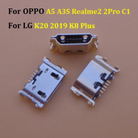 50/100Pcs Usb Charging Dock For OPPO A5 A3S Realme2 2Pro C1 Realme 2 Pro LG K20 2019 K8 Plus K8Plus Port Charger Connector Plug