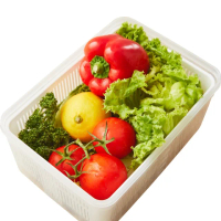 【簡單樂活】小當家抗菌保鮮盒1.5L-2入(生鮮 保鮮 收納 備菜 料理 抗菌 防霉 無毒 瀝水)