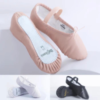 Genuine Leather Ballet Shoes Dancing Slippers Gymnastics Shoes Dance Shoes For Woman Girls Soft Sheepskin Lace Up Ballet Shoes