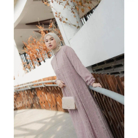 MAYUMI DRESS BAHAN SILK MIX CHANTILY BUSUI FRIENDLY GAMIS BRUKAT TERBARU GAUN KONDANGAN MUSLIMAH WAN