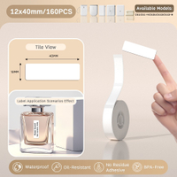 NIIMBOT D11/D110/D101 White Thermal Label 8-15mm Name Sticker Waterproof Self-adhesive Label