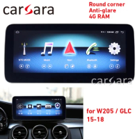 Mercedes navigation W205 GLC DVD android screen round corner video display anti-glare GPS radio 4g ram stereo multimedia display