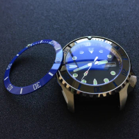 Sloping ceramic bezel insert 38*30.6mm Luminous pip at 12 For Seiko SKX007 011 watch parts