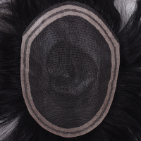 0.1 Net True Hair Ultra Thin Single Layer Breathable 100% Human Hair Man Toupee Natural Looking Stra