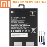 iao Mi Original BN80 Battery For Xiaomi Pad4 Plus Tablet 4 Pad 4 Plus Genuine Replacement Tablet Battery 8620mAh+ Free Tool