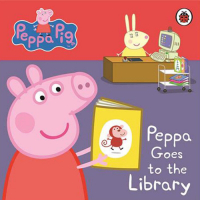 Peppa Pig：Peppa Goes To The Library 佩佩豬上圖書館精裝硬頁書