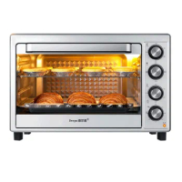 48L Large Capacity Electric Oven Fryer Multifunctional Household Backing Cake Bread Pizza Oven Microwave Ovens Home Appliances