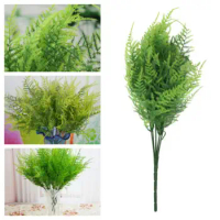 Stems Artificial Asparagus Fern Grass High Quality Shrub Flower Home Office Green Plastic Decorative Plant Table Decors