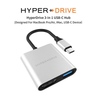 強強滾-HyperDrive 3-in-1 USB-C Hub- 2色