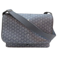 GOYARD 高雅德 灰色 老花 PVC帆布 Capetien 郵差包 肩背包 【二手名牌BRAND OFF】