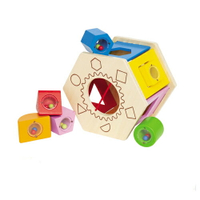 德國【Hape愛傑卡】六角分類積木盒   ★加贈：OOPS寶寶強壯固齒玩具