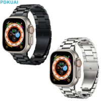 Stainless Steel Strap For Apple Watch Ultra 8 7 6 Metal Band Link Bracelet 49mm 45mm 44mm 42mm 40mm 38mm Accessories For iWatch