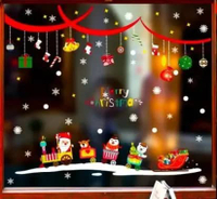 Stiker Film Motif Natal Santa Dekorasi Natal SANTA 1