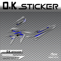Stiker Striping Dekal Pelindung body aksesoris Sepeda Motor Yamaha Aerox Bahan TRANSPARAN Variasi ke