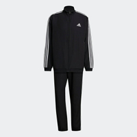 Adidas M 3S WV TT TS [GK9950] 男 運動套裝 基本款 長褲 外套 立領 經典 簡約 黑白