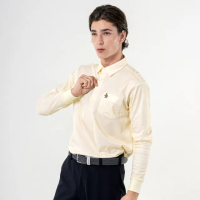 【Munsingwear】官方直營 企鵝牌 男款黃色日本製口袋舒適長袖POLO衫 MGUT2B52