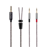 16-core braided 6N 4.4mm balanced OCC Audio Cable For Denon D9200 D7100 D7200 D600 D5200 Klipsch Heritage HP-3 Over-Ear headphon
