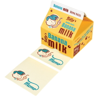 英國 Rex London 牛奶盒造型便條紙_香蕉牛奶_RL27425