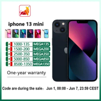 Original Apple iPhone 13 Mini iPhone 5.4 Authentic OLED 128/256/512GB ROM A15 Biomimetic IOS Face ID NFC Unlocking 5G 95% New 20
