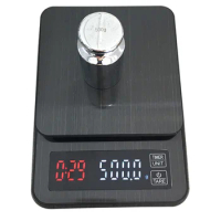 Precision Electronic Kitchen Scale 10kg/1g LCD Digital Drip Coffee Scale with Timer Weight Balance Household Scale Black Box
