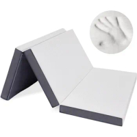 Premium 4” Memory Foam Trifold Mattress | Full Size, Portable Space Saver, Medium-Firm