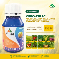 VITRO 425 SC 250ML - Fungisida Patek Cabai Busuk Buah Embun Tepung dan Bercak Daun