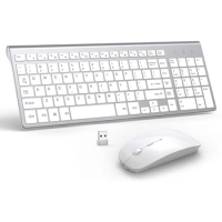 Wireless keyboard and mouse set ergonomic silent keyboard USB interface for Android Apple TV MAC