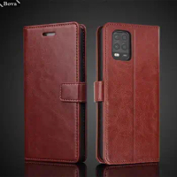 Card Holder Pu Leather Cover Case for Xiaomi Mi 10 lite 5G / Mi 10 Youth 5G Flip Cover Retro Wallet Fitted Case Fundas Coque
