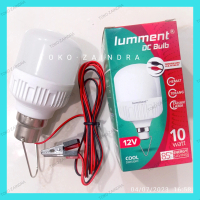 lampu led Lumment DC bulb 10 watt putih 12 volt jepit aki emergency