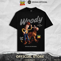 เสื้อยืดDisney ToyStory TM-082 ลิขสิทธิ์แท้ (Woody Toy Story ดำ/ สกรีนหน้า)
