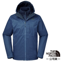 【The North Face】男 防風防水透氣耐磨連帽兩件式外套.夾克/風雨衣_2UC9-HDC 藍