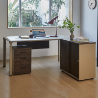 MUNA家居 德克5.3尺辦公桌組(含側櫃，活動櫃)(1614) 160X80X75cm