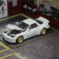 Master 1:64 Mazda Rocket Bunny Pandem Car hood Openable Diecast Model Car