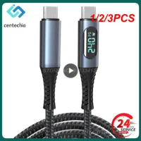 1/2/3PCS Display Cable Thunderbolt 4 40Gbps Type C to C Cable PD 240W 48V 5A Fast Charging Cable 8K@60Hz for MacBook Laptop