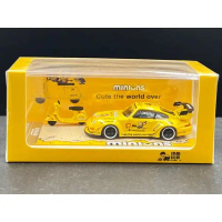 ZJWJ Model 1:64  Porsche RWB Minions RWB993 with Scooter Accessory