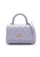 Chanel Pre-loved Chanel Coco Handle XXS Handbag Caviar skin Light purple gold hardware 2WAY