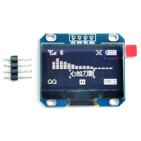 Modul Paparan Putih Bersiri IIC OLED, 1.3 inci, 128X64 I2C SH1106 12864 Papan Skrin LCD Phone