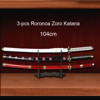 1:1 Anime Roronoa Zoro Katana sword Wooden Toy Swords original pattern Wado kitetsu Shusui Enma Cosplay Weapon Props
