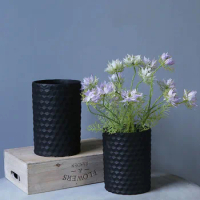 village concrete vase silicone molds flower holders cement moulds flower pot silicone molds