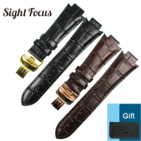 10mm(WOMEN) 14mm(MEN) Convex End Calfskin Leather Watch Band for Tissot t60 Butterfly Clasp Black Brown Strap Watch Accessories