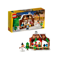 【LEGO 樂高】聖誕節系列 冬季市集小攤販積木40602(代理版)