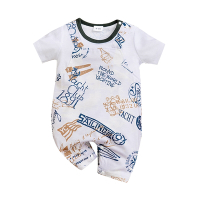 colorland棉質短袖包屁衣 寶寶連身衣 海洋航行款嬰兒服