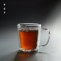 臺灣宜龍真空保溫雙層玻璃杯 耐熱玻璃茶杯馬克杯 水杯子 辦公杯