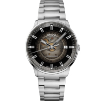 MIDO 美度 官方授權 Commander Gradient香榭系列 煙灰漸層機械腕錶 M0214071141100