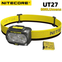 NITECORE Yellow White NEW UT27 Ultra Lightweight Triple Output Elite Outdoor Headlamp Headlight with Rechargeable Battery