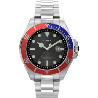 【TIMEX】天美時 風格系列 經典紳士手錶(藍紅間 / 銀 TXTW2U71900)