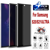 2/4Pcs Anti Spy Tempered Glass For Samsung Galaxy S20 S21 Ultra 5G Screen Protector Privacy Glass