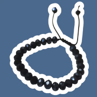 Gelang Kristal Ceko Hitam \Noir Crystal\" Gelang Manik Kristal Kilau Misterius"